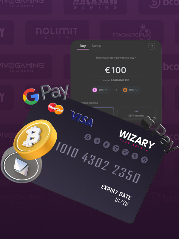 Buy Crypto easily at Wizary Casino and play